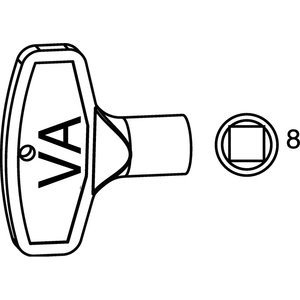 Nyckel till vattenutkastare 8 mm - Vattenutkastare / utomhuskranar