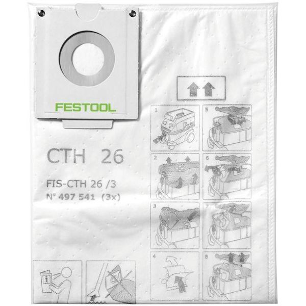Festool FIS-CTH 26/3 Säkerhetsfiltersäck 3-pack