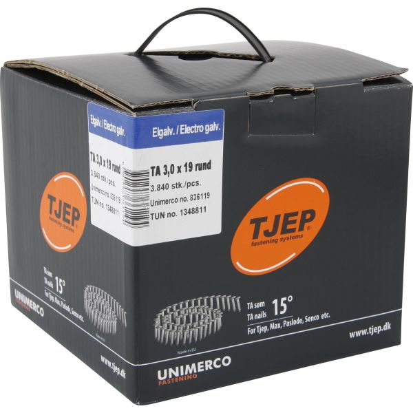 TJEP 836325 Pappspik rullbandad, TA 3 x 25 mm, RFR, 2880-pack