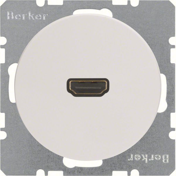 Hager 3315432089 HDMI-uttag R.1/R.3, 90° Polarvit