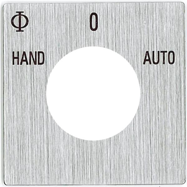 Kraus & Naimer S0 F085/A10 -E1L Skylt till sektionsomkopplare HAND-0-AUTO