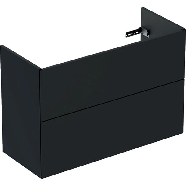 Ifö Elegant Tvättställsskåp 2 lådor, svartmatt Bredd: 90 cm