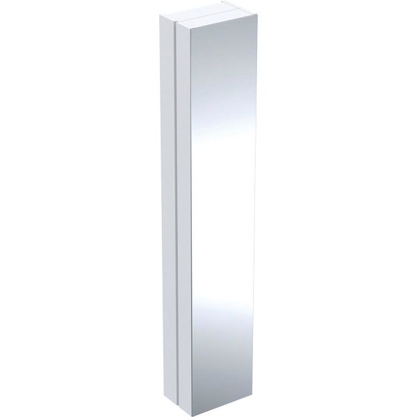 Ifö Vinta Art Högskåp en dörr och en ytterspegel, vit Spegel höger