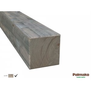 Stolpe massivt trä 70x70x1000 mm - Grå tryckimpregnerad - Staket