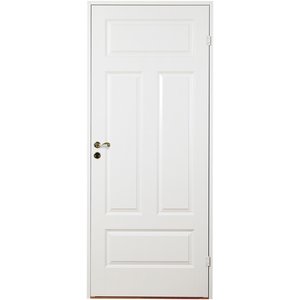 Innerdörr Fårö - Formpressat dörrblad med 4:spegel-indelning + Handtagskit - Blankt - Enkla inomhusdörrar, Innerdörrar, Dörrar &