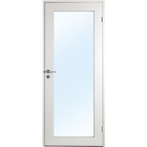 Innerdörr Öland - Massivt dörrblad, 1:spegel helglas + Handtagskit - Blankt - Enkla inomhusdörrar, Innerdörrar, Dörrar & por