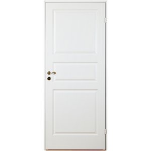 Innerdörr Fårö - Formpressat dörrblad med 3:spegel-indelning + Handtagskit - Blankt - Enkla inomhusdörrar, Innerdörrar, Dörrar &