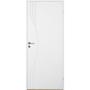 Innerdörr Bornholm - Kompakt dörrblad med spårfräst dekor A8 + Handtagskit - Matt - Enkla inomhusdörrar, Innerdörrar, Dörrar &am
