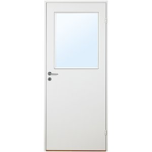 Innerdörr Orust - Slätt kompakt dörrblad med glas G21 - Klarglas, 9x21