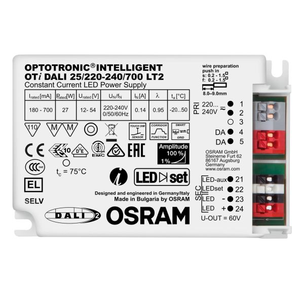 Osram Optotronic Intelligent DALI LED-drivdon 25/220-240/700