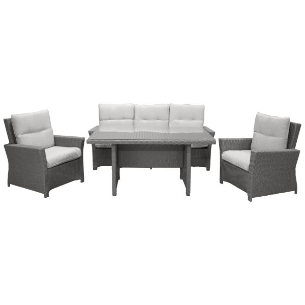 Venture Home Brentwood 5665-025 Loungeset soffa, bord, fåtöljer, grått