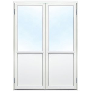 Parfönsterdörr - 3-glas - Trä - U-värde: 1,1 - Klarglas, Ingen utanpåliggande spröjs - Altandörrar, Ytterdörrar, Dörrar & po