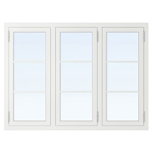 Kulturfönster 3:luft - Trä - Målat - Klarglas, 14x6 - Spröjsade fönster, Fönster